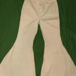 Free People Superflare White Jeans
